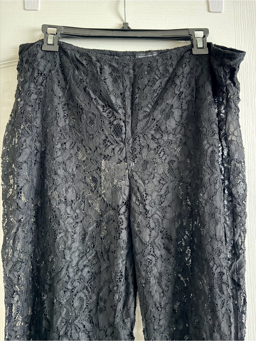 PrettyLittleThing Black Lace Wide-Leg Pants